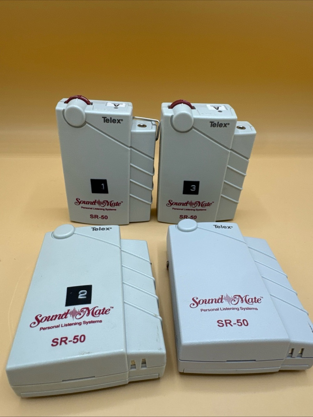 Telex Sound Mate SR-50 Personal Listening System Channel A Receivers lot of 4